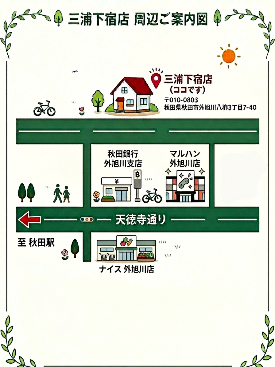 三浦下宿店 周辺ご案内図